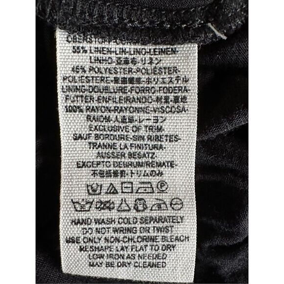 Free People Maxi Ruched Dress Womens M Black V-Neck Drawstring Baggy - Picture 6 of 12